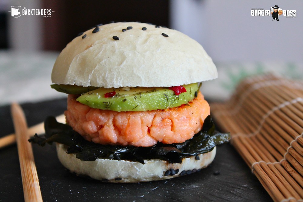 Sushi Slider Mini Hamburger Di Salmone Burger Boss